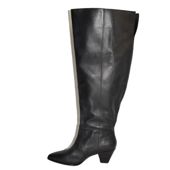 New! Vince Camuto Sewinny4 XC Slouch Black Leather Wide-Calf Size 11W OTK DD513 - Picture 2 of 6
